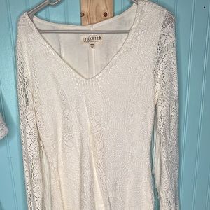 White Fringe Dress size Medium